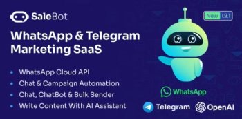 SaleBot - WhatsApp And Telegram Marketing SaaS - ChatBot & Bulk Sender 1.9.1